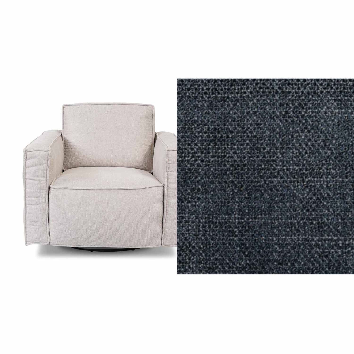 Archie Fabric Swivel Chair