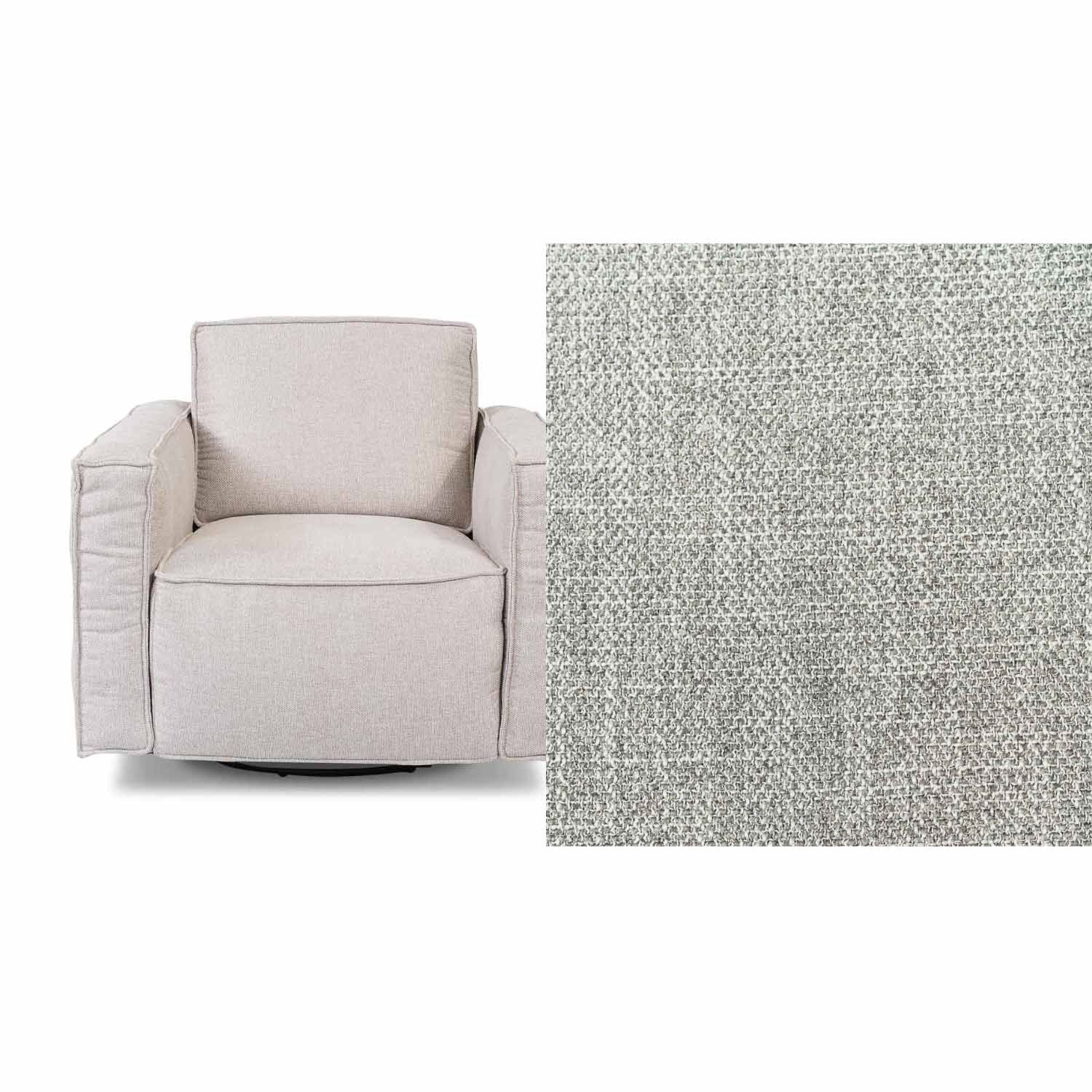 Archie Fabric Swivel Chair