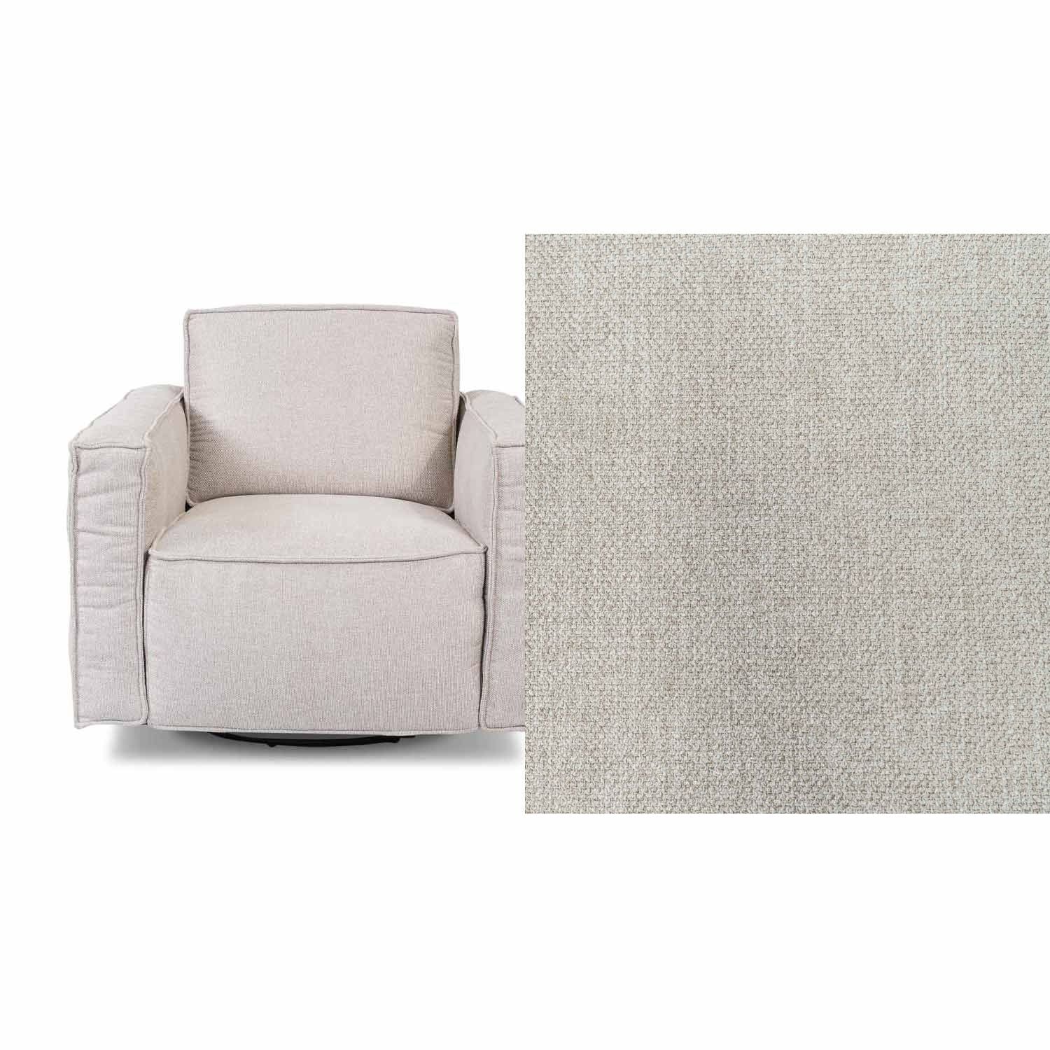 Archie Fabric Swivel Chair