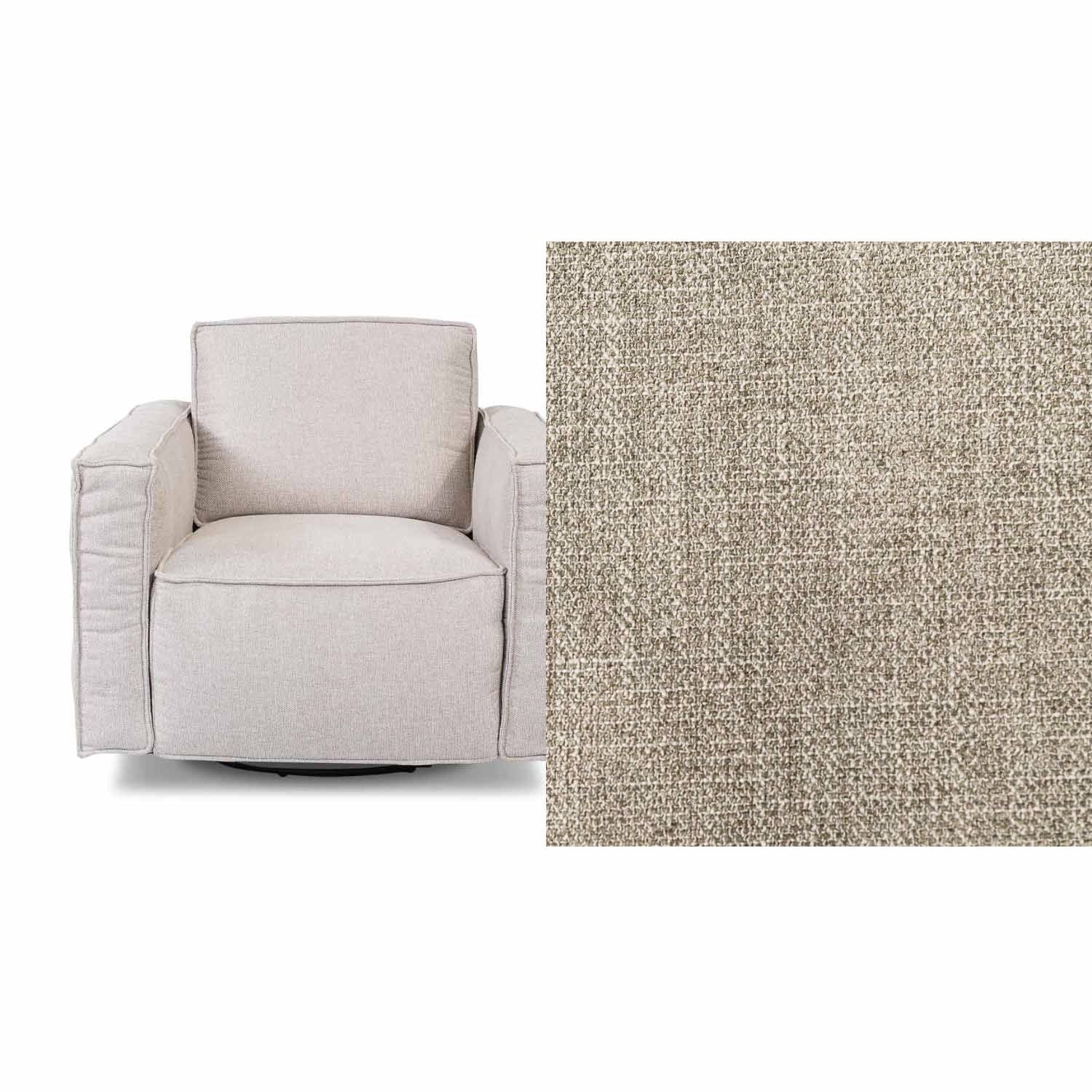 Archie Fabric Swivel Chair
