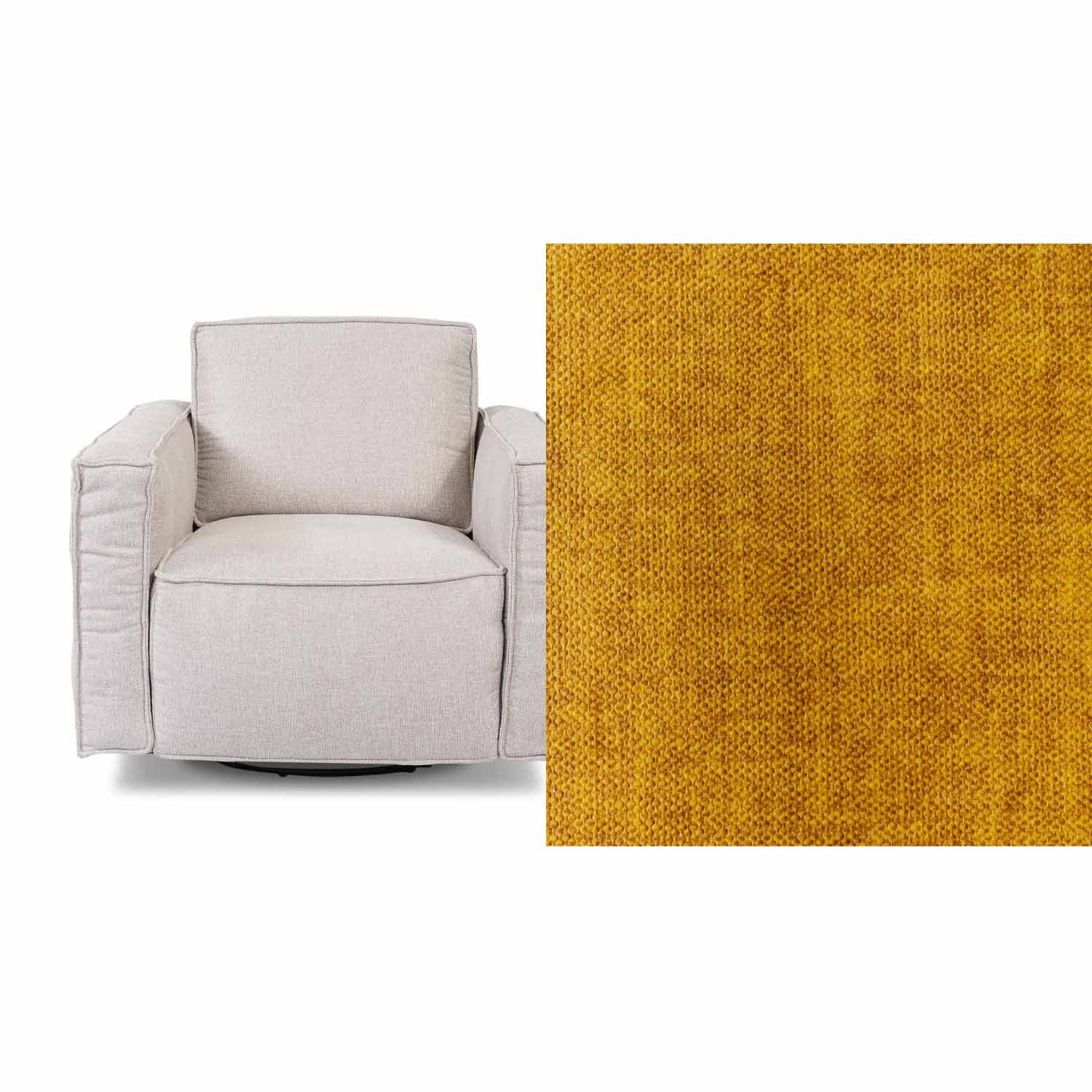Archie Fabric Swivel Chair
