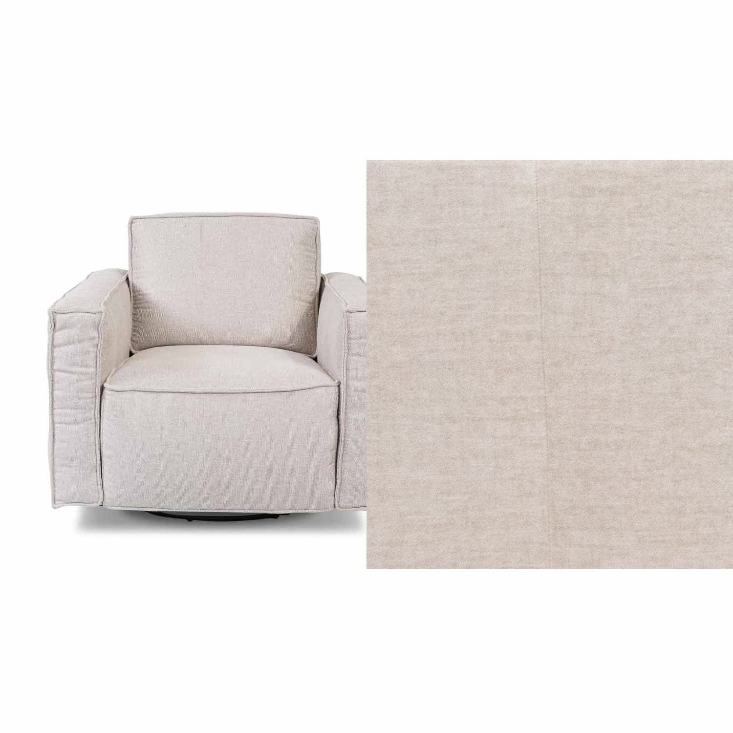 Archie Fabric Swivel Chair