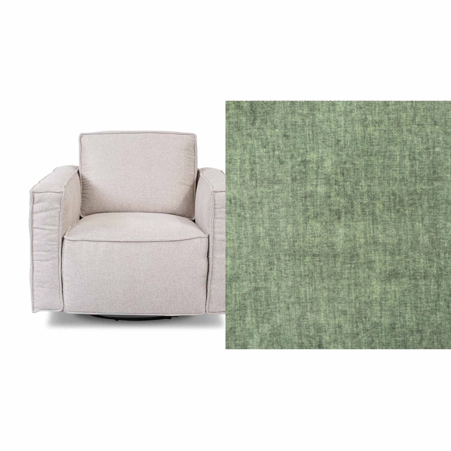Archie Fabric Swivel Chair
