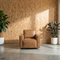 Archie Leather Swivel Chair