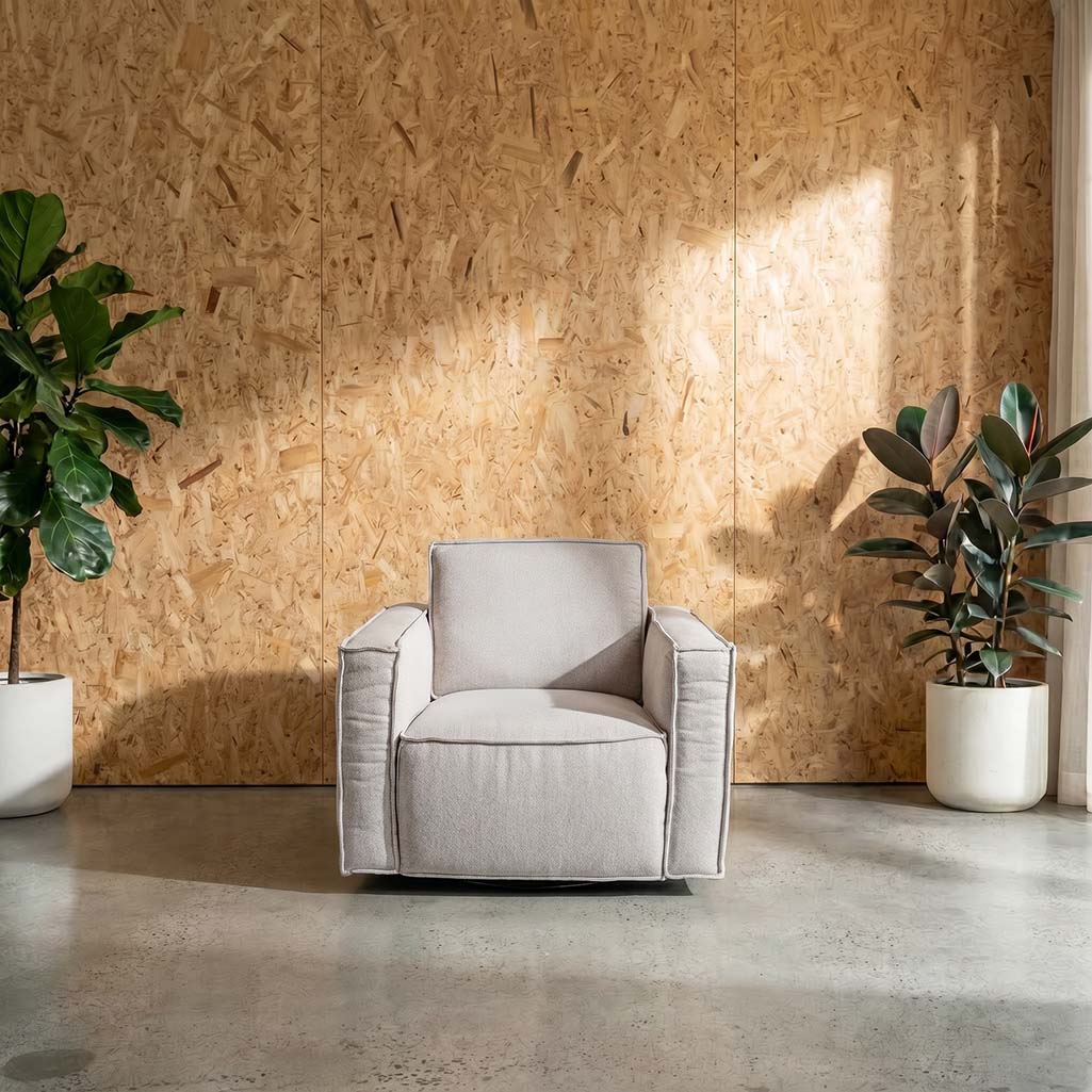 Archie Fabric Swivel Chair