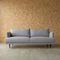 Aubrey Fabric 3 Seat Sofa in Jazz Grey with modern design and black legs by Secret Sofa