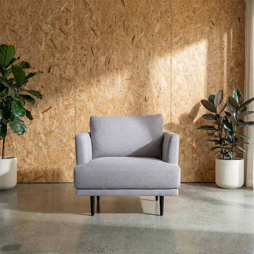 Aubrey Fabric Chair with Metal Legs, Jazz Fabric, Modern Contemporary Design | Secret Sofa