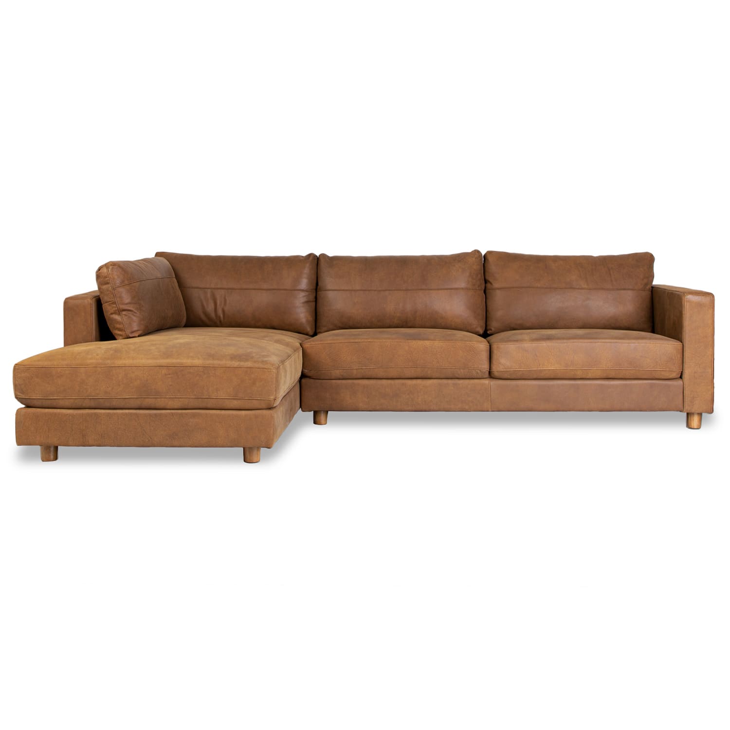 Barcelona Leather Left Side Facing Chaise Lounge