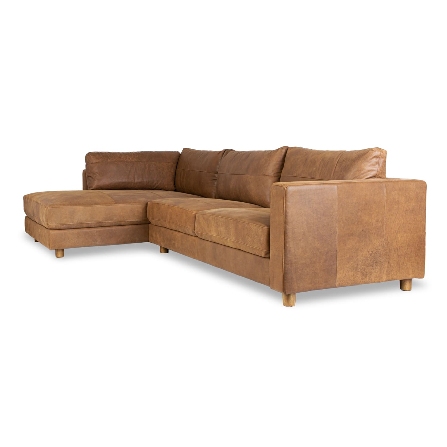 Barcelona Leather Left Side Facing Chaise Lounge