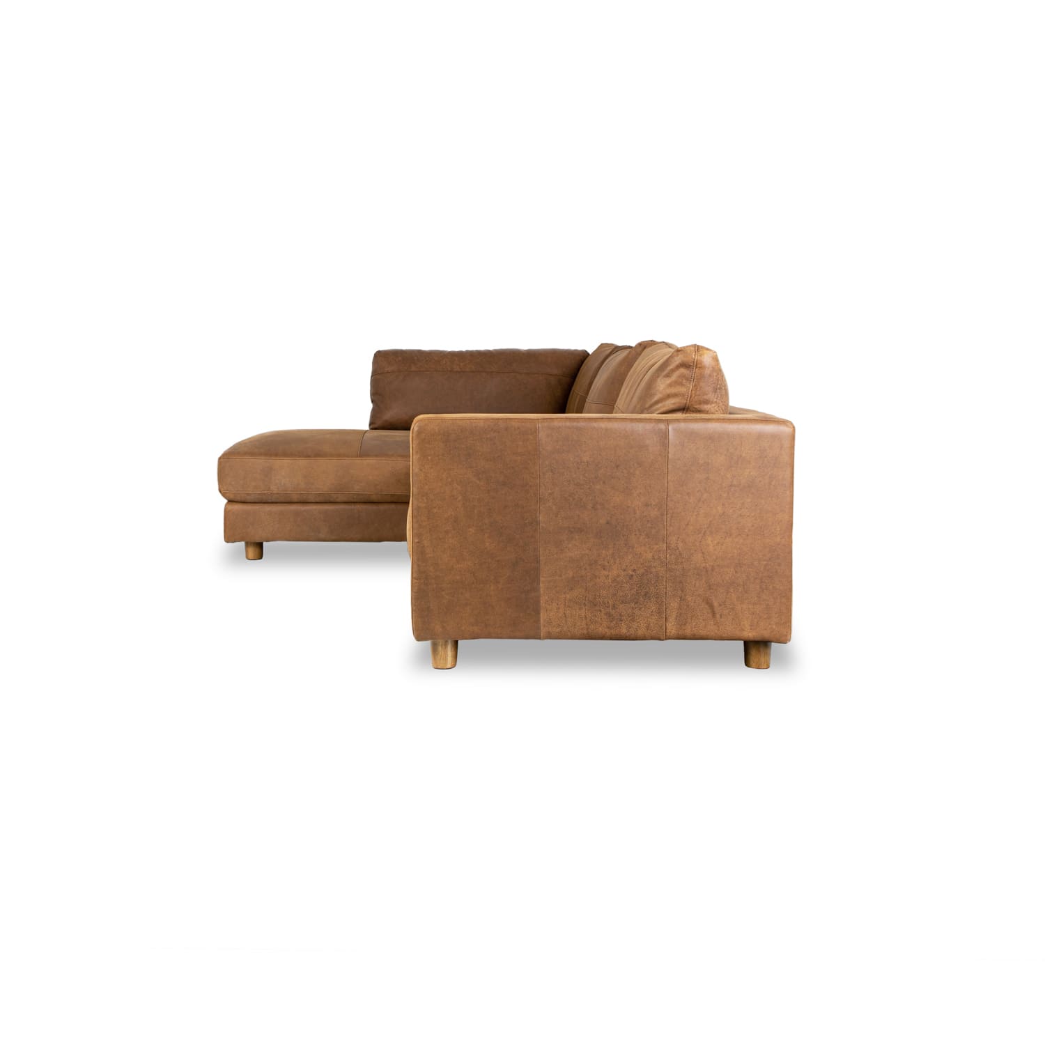 Barcelona Leather Left Side Facing Chaise Lounge