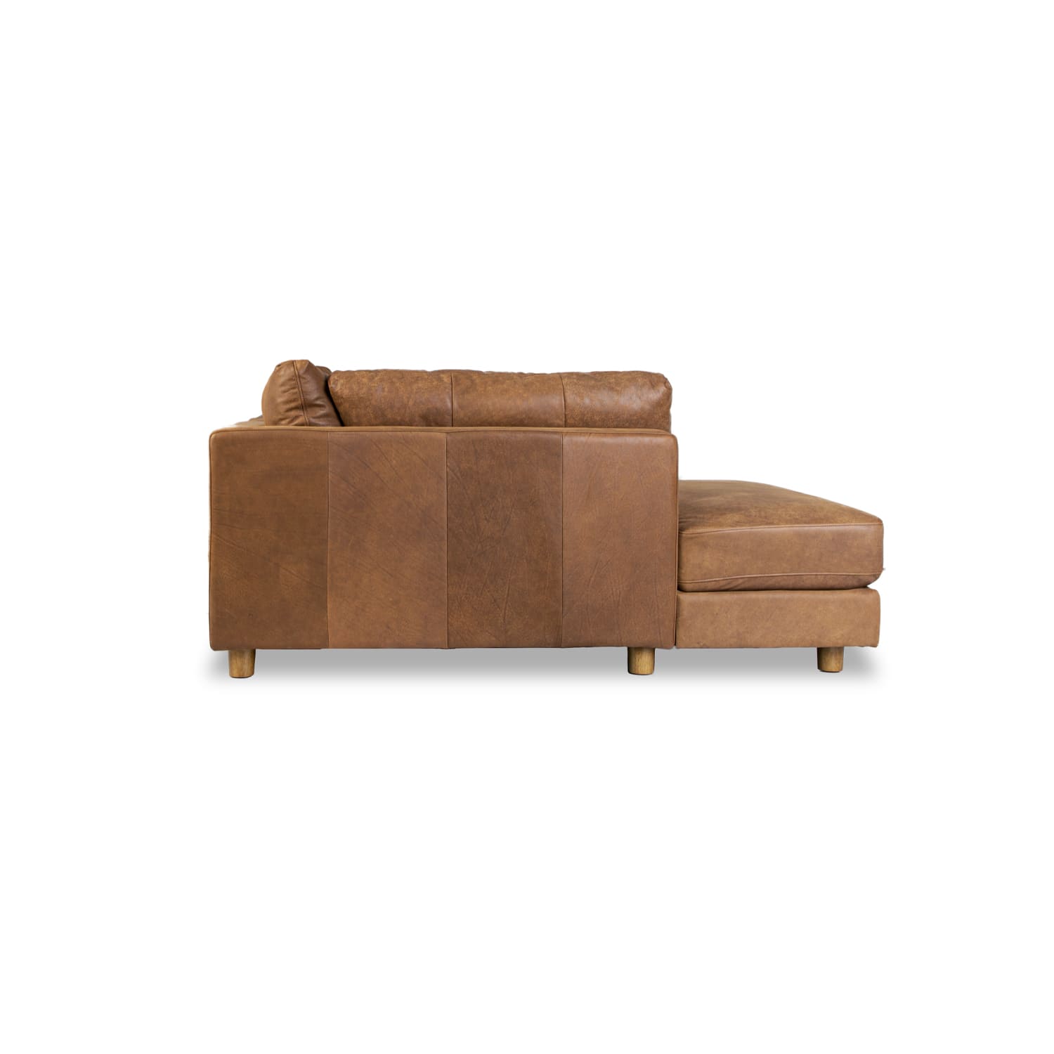 Barcelona Leather Left Side Facing Chaise Lounge