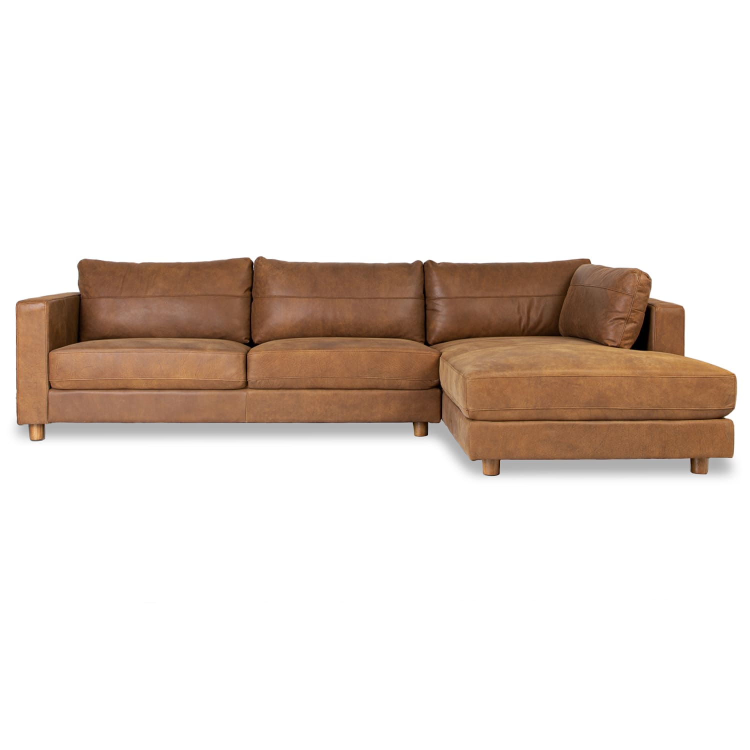 Barcelona Leather Right Side Facing Chaise Lounge