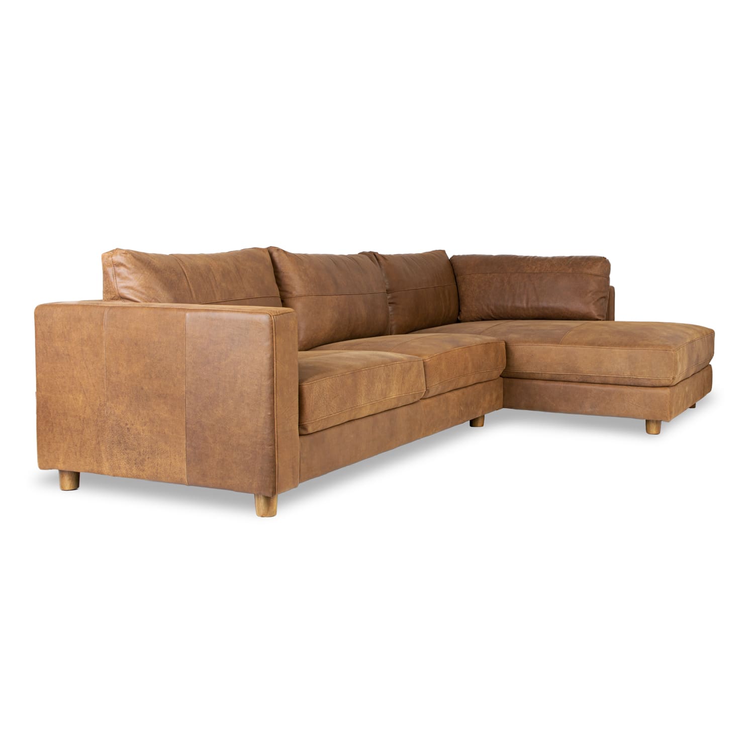 Barcelona Leather Right Side Facing Chaise Lounge