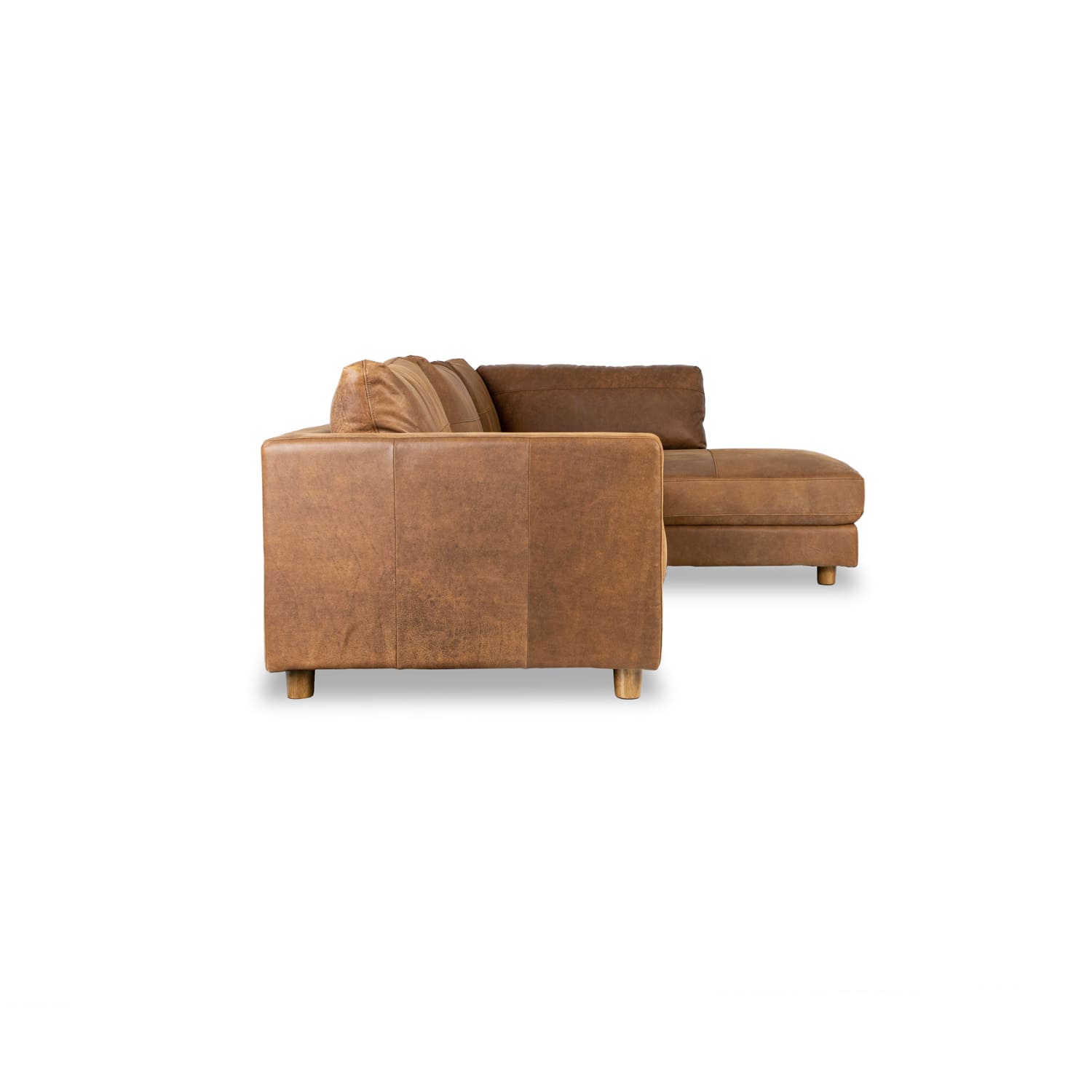 Barcelona Leather Right Side Facing Chaise Lounge