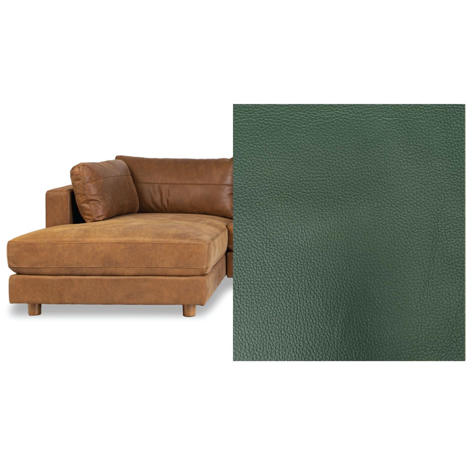 Barcelona Leather Right Side Facing Chaise Lounge