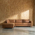 Barcelona Leather Left Side Facing Chaise Lounge