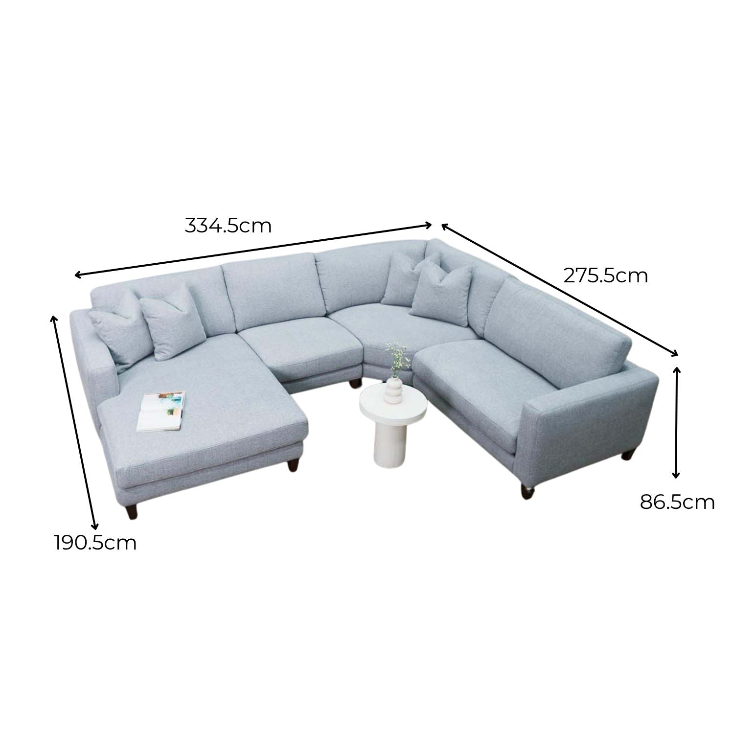 Chelsea Deep 2.5 Seat + 1.5 Armless + Large Corner + Chaise LSF