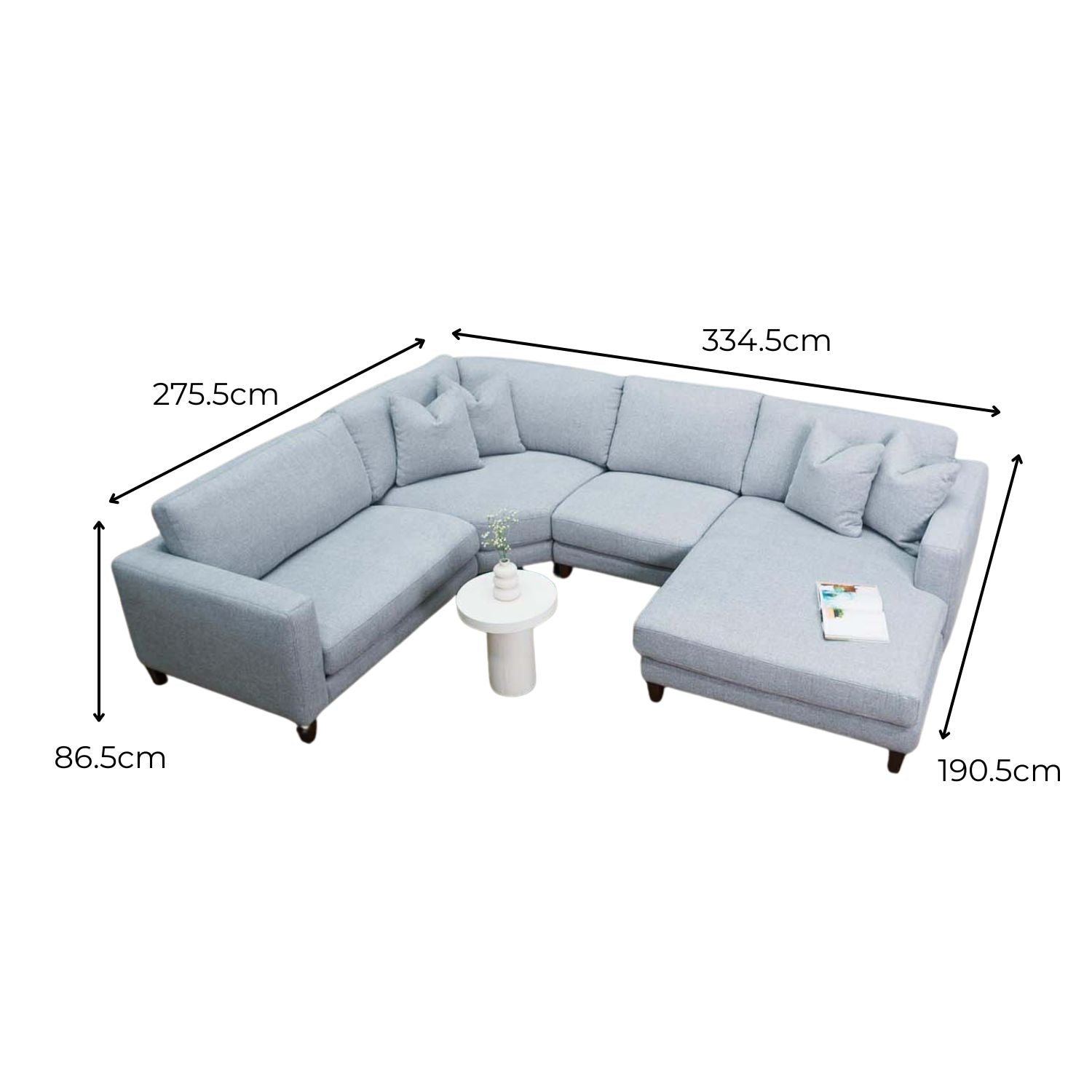 Chelsea Deep 2.5 Seat + 1.5 Armless + Large Corner + Chaise RSF