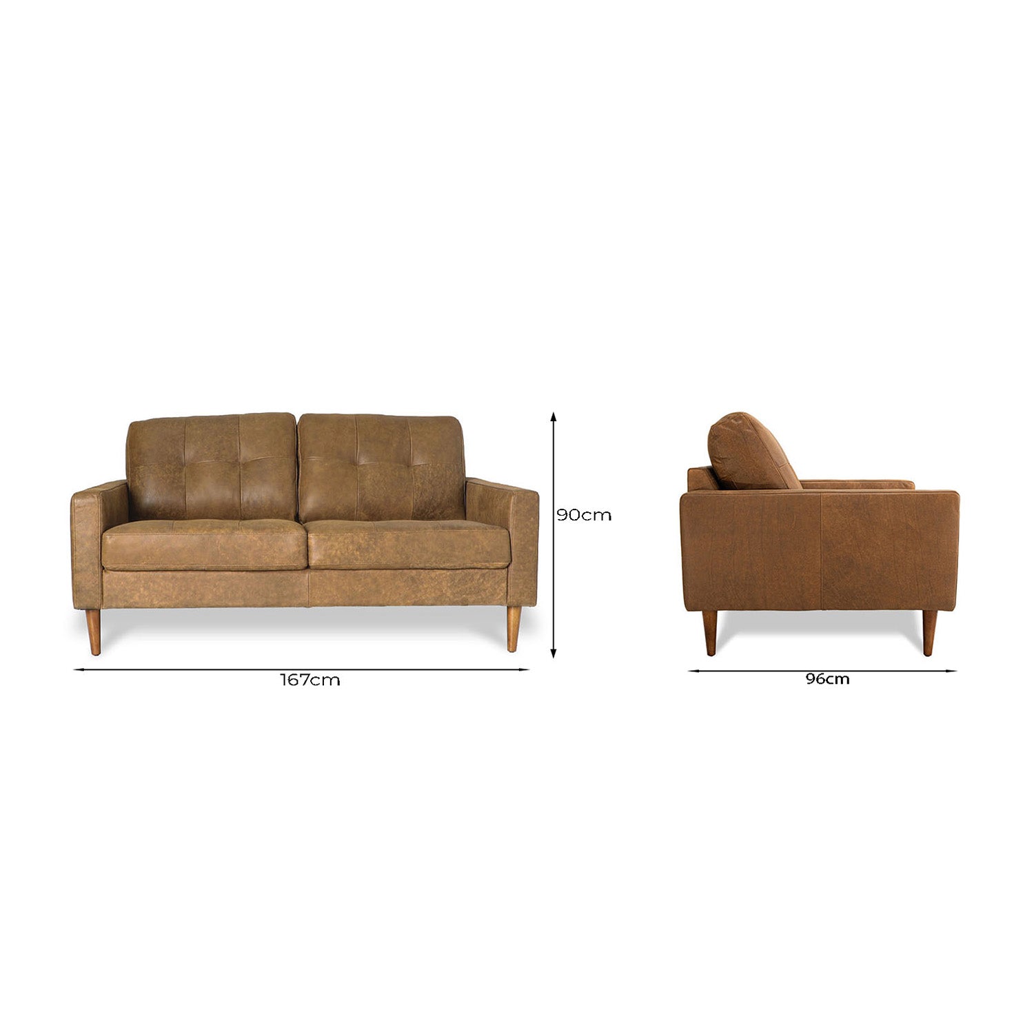 Classic Leather 2.5 Seat Sofa