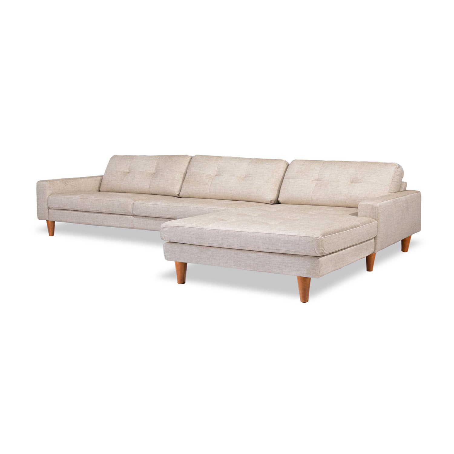 Classic Vogue Velvet Right Side Facing Chaise Lounge