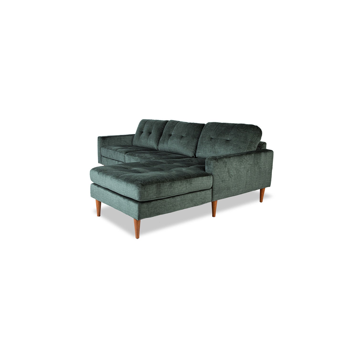 Classic Vogue Velvet Right Side Facing Chaise Lounge