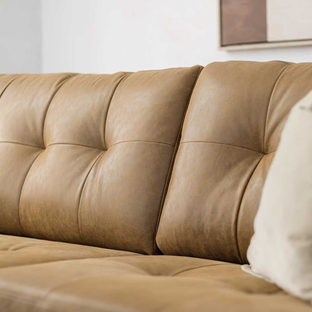 Classic Leather Left Side Facing Chaise Lounge