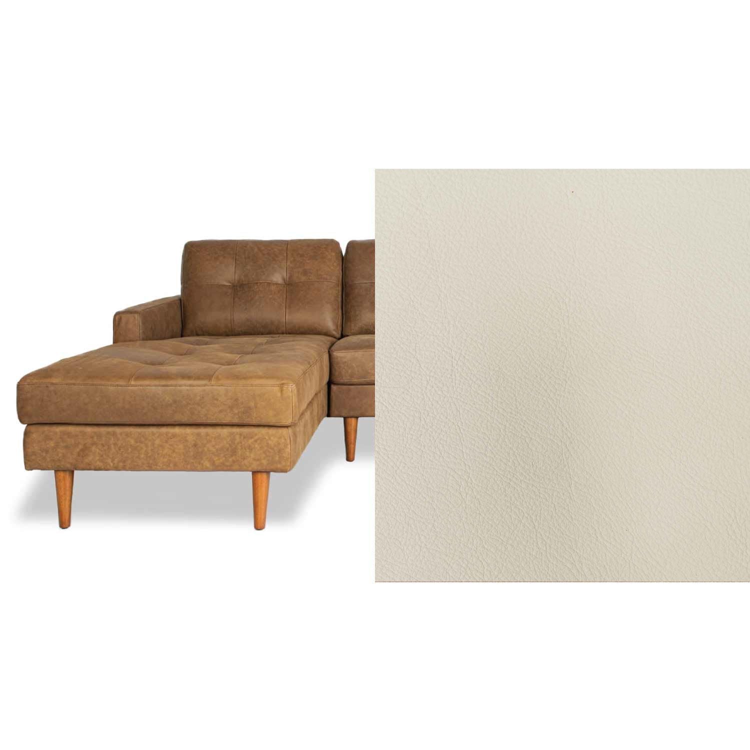Classic Leather Left Side Facing Chaise Lounge