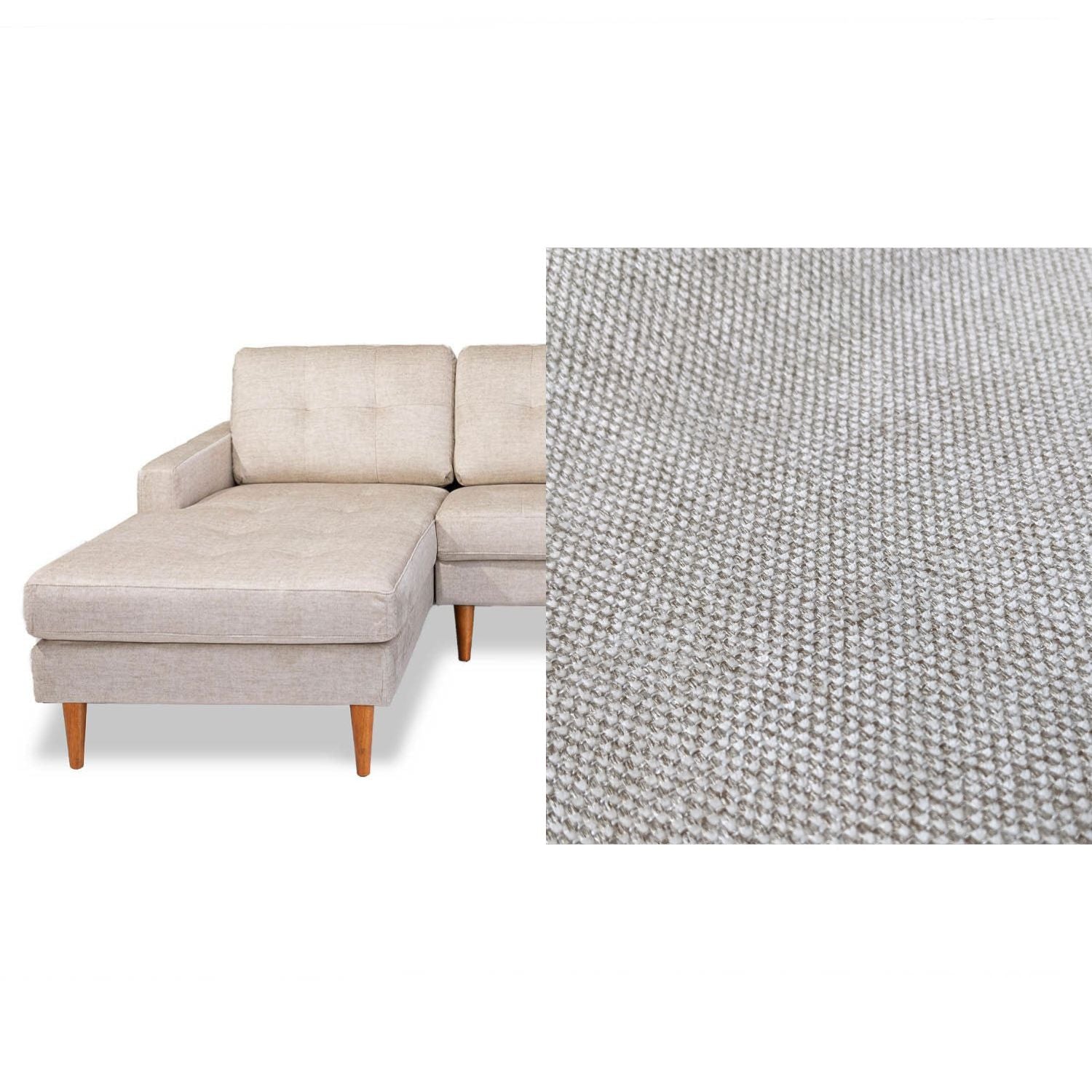 Classic Fabric Right Side Facing Chaise Lounge