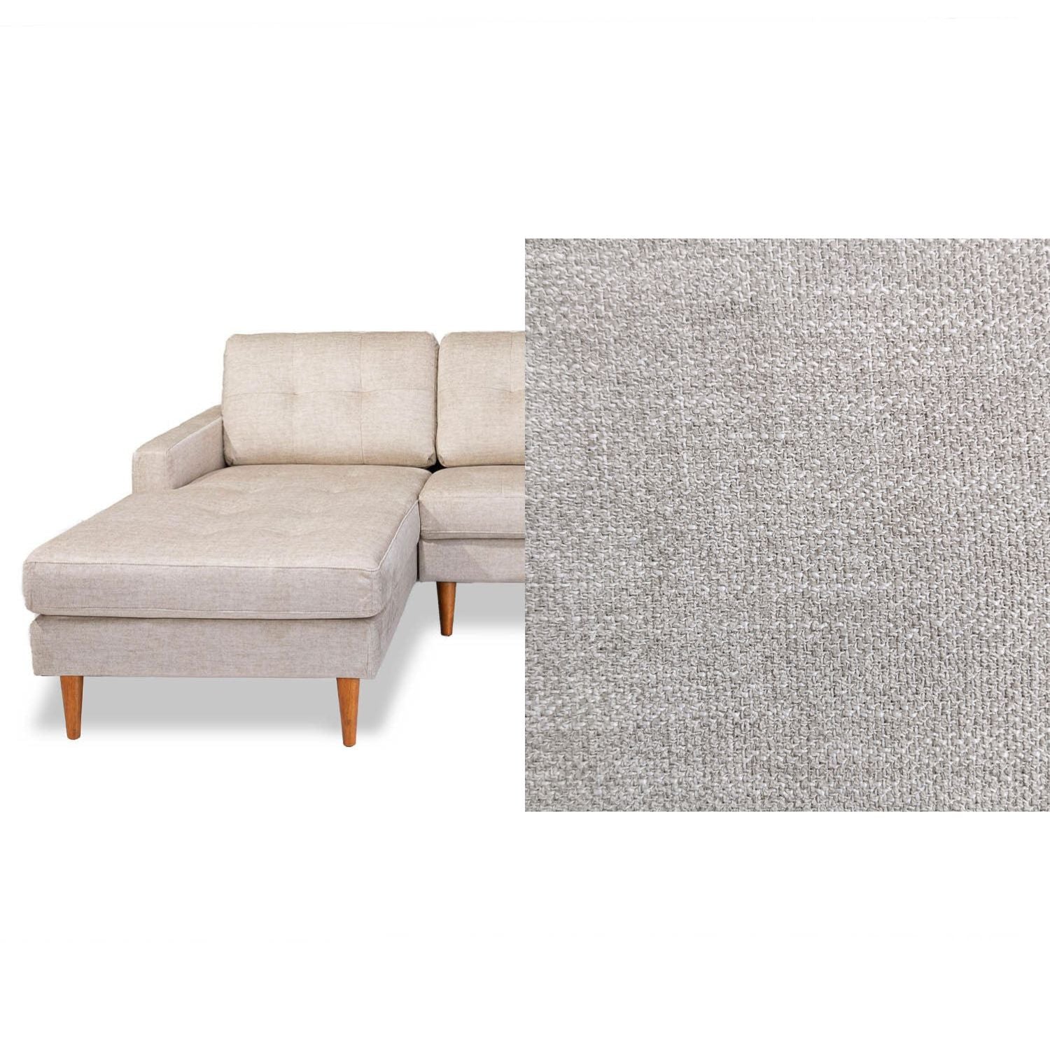 Classic Fabric Right Side Facing Chaise Lounge