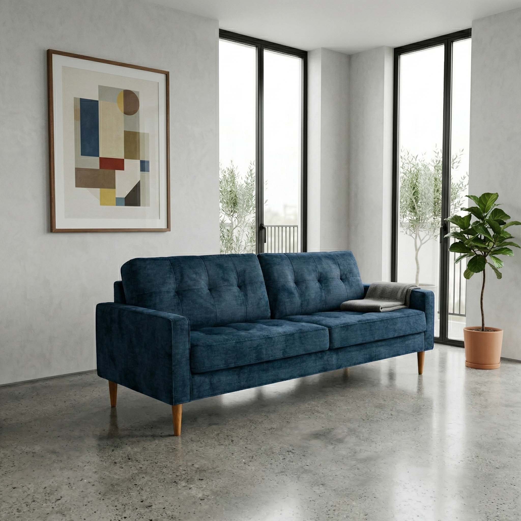 Classic Fabric 3 Seat Sofa