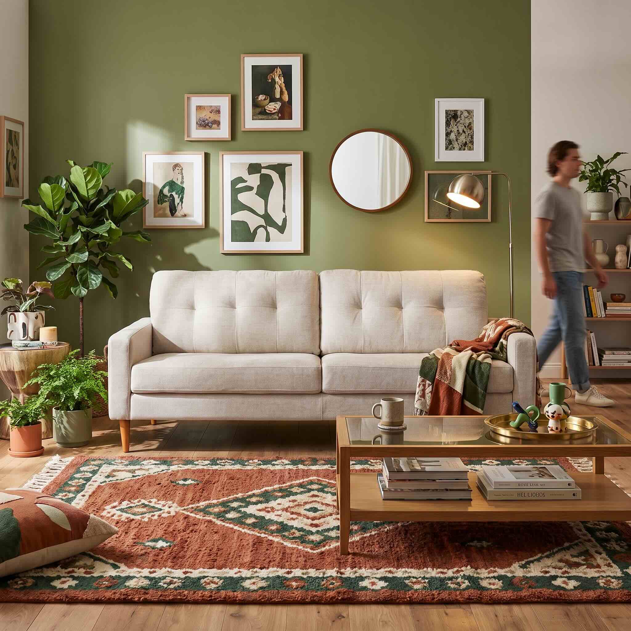 Classic Fabric 3 Seat Sofa