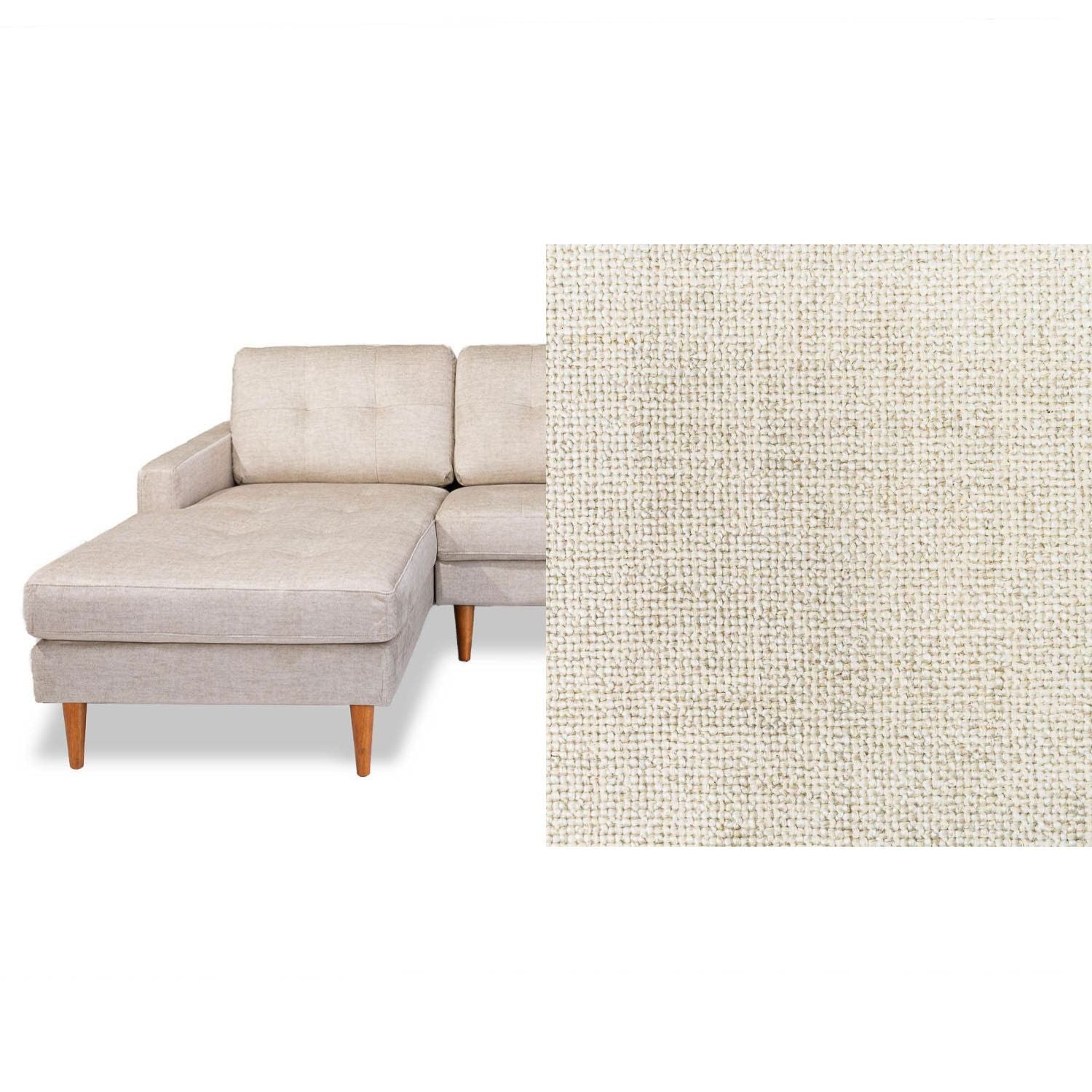 Classic Fabric Right Side Facing Chaise Lounge
