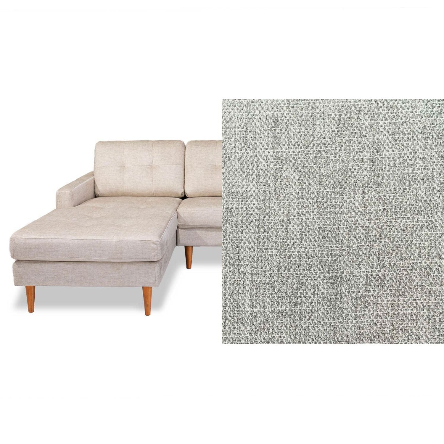 Classic Fabric Left Side Facing Chaise Lounge
