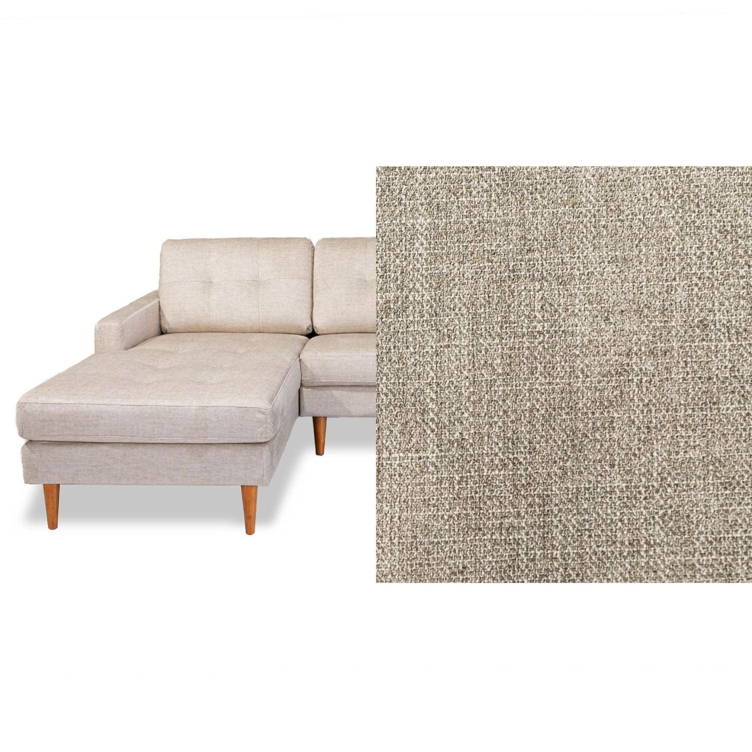 Classic Fabric Right Side Facing Chaise Lounge
