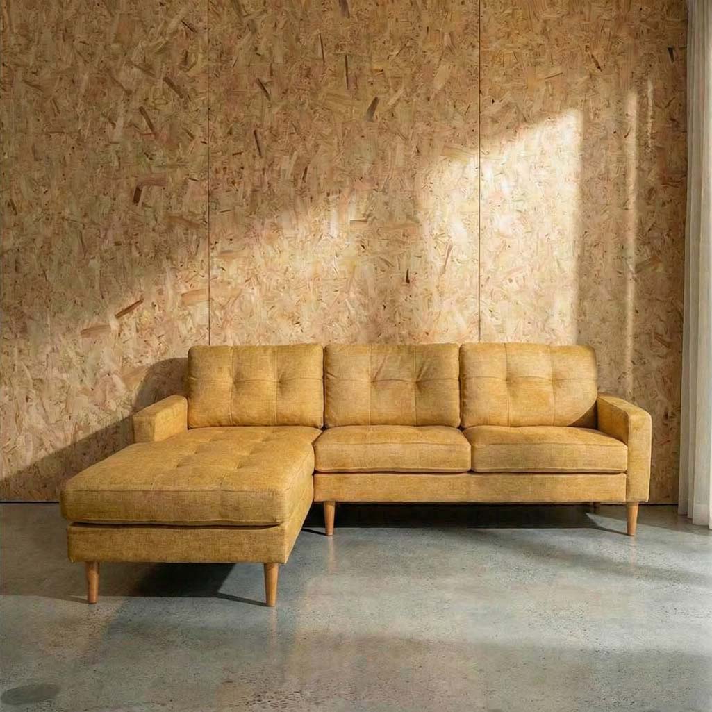 Classic Fabric Left Side Facing Chaise Lounge
