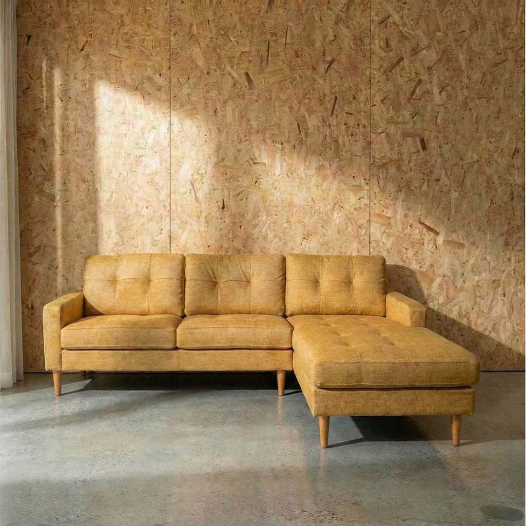 Classic Fabric Right Side Facing Chaise Lounge