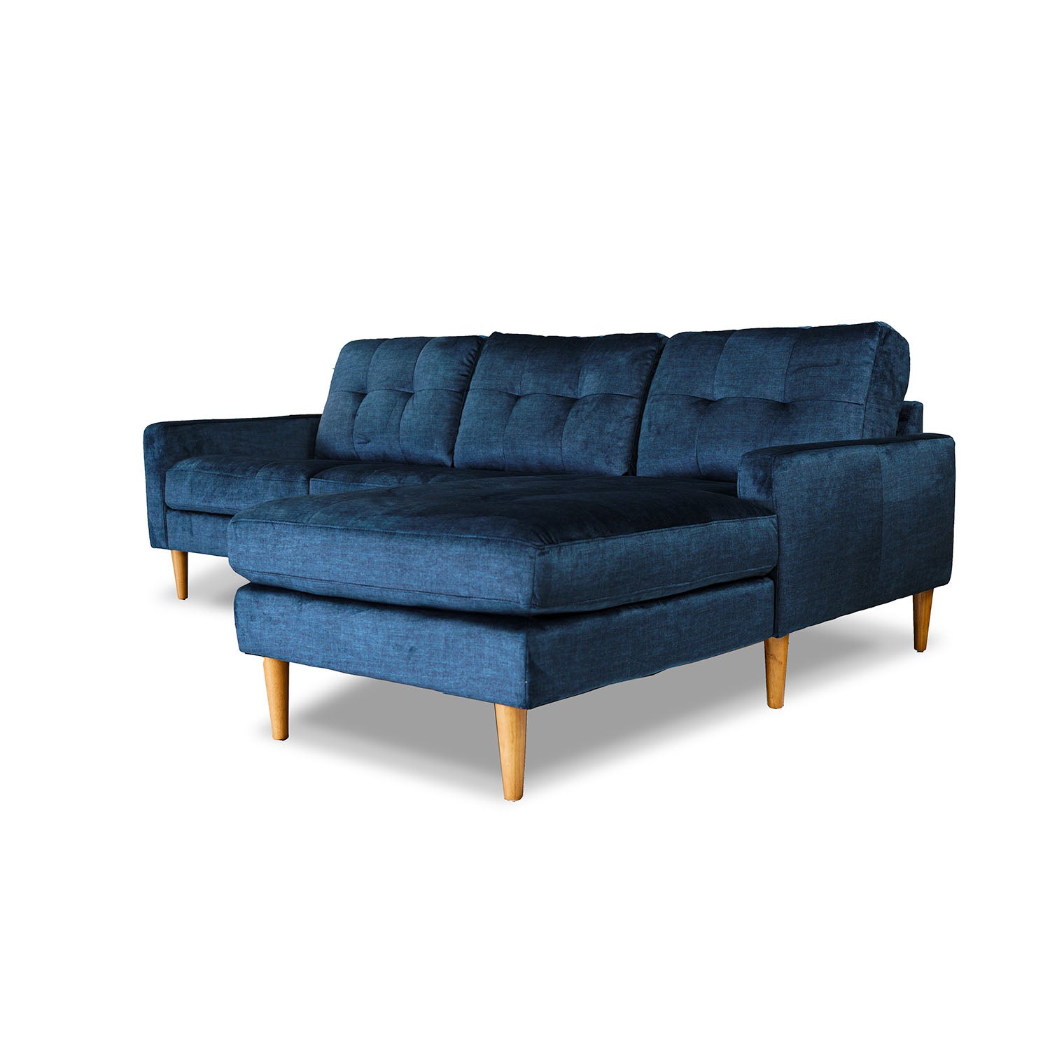 Classic Fabric Right Side Facing Chaise Lounge in Vogue Ocean | The Drop