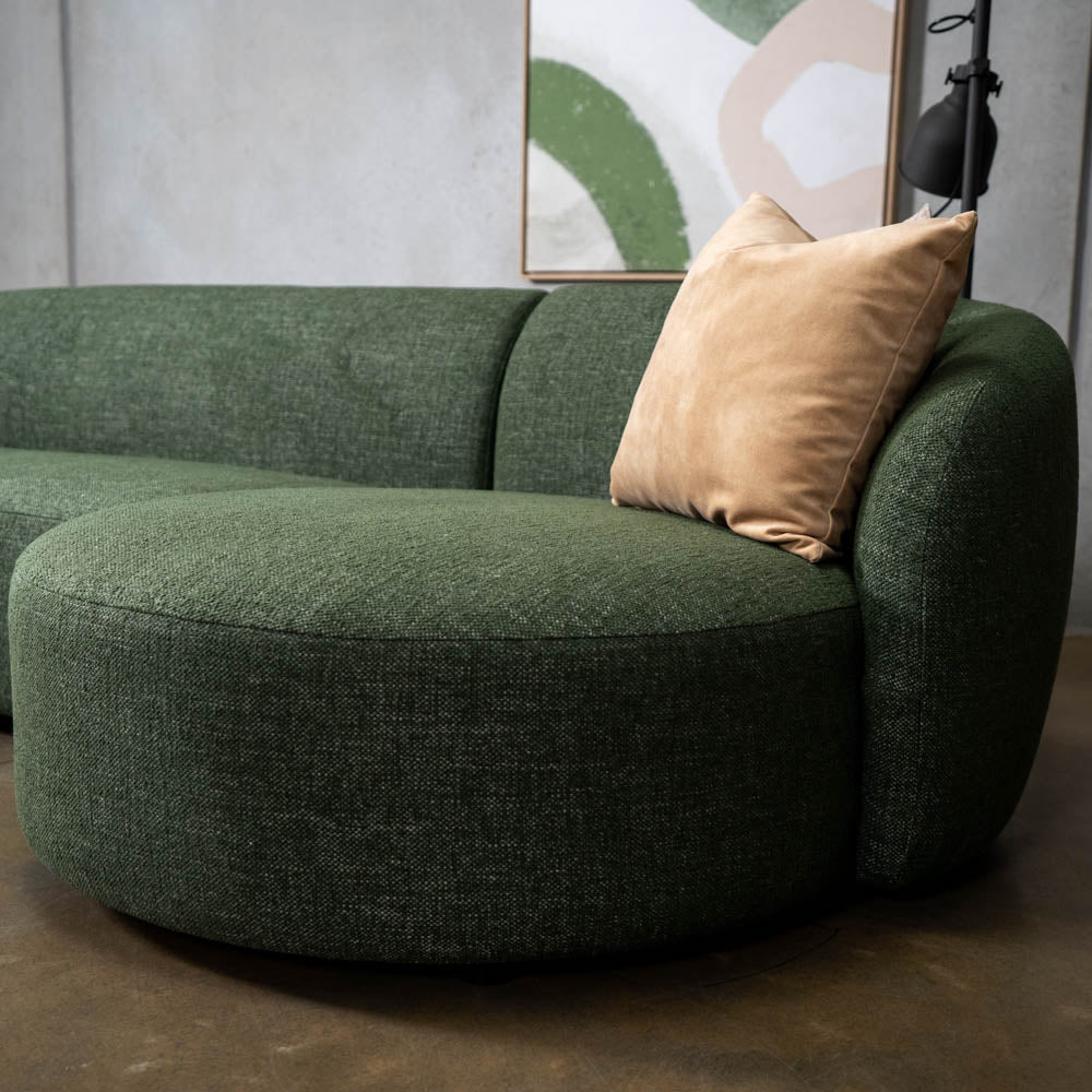 Crescent Fabric Right Side Facing Chaise Lounge