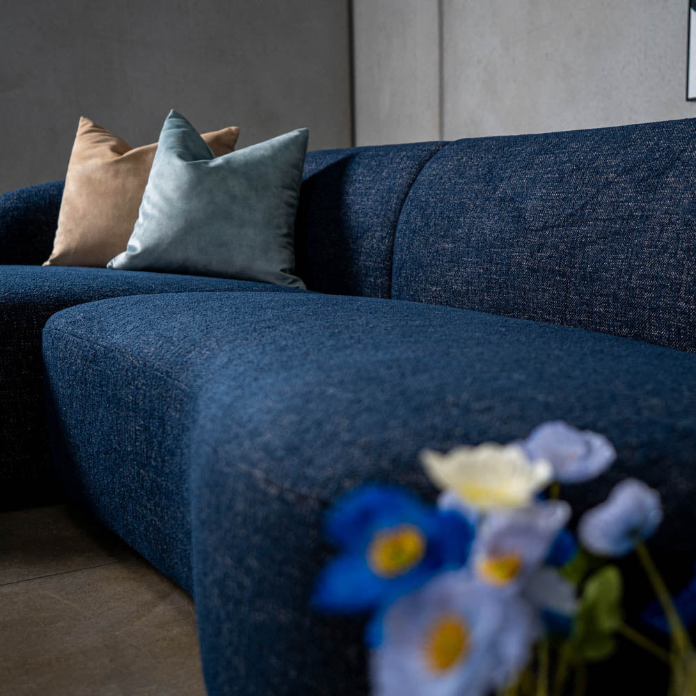 Crescent Fabric Right Side Facing Chaise Lounge