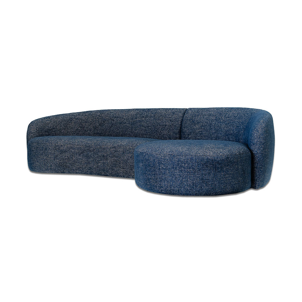 Crescent Fabric Right Side Facing Chaise Lounge