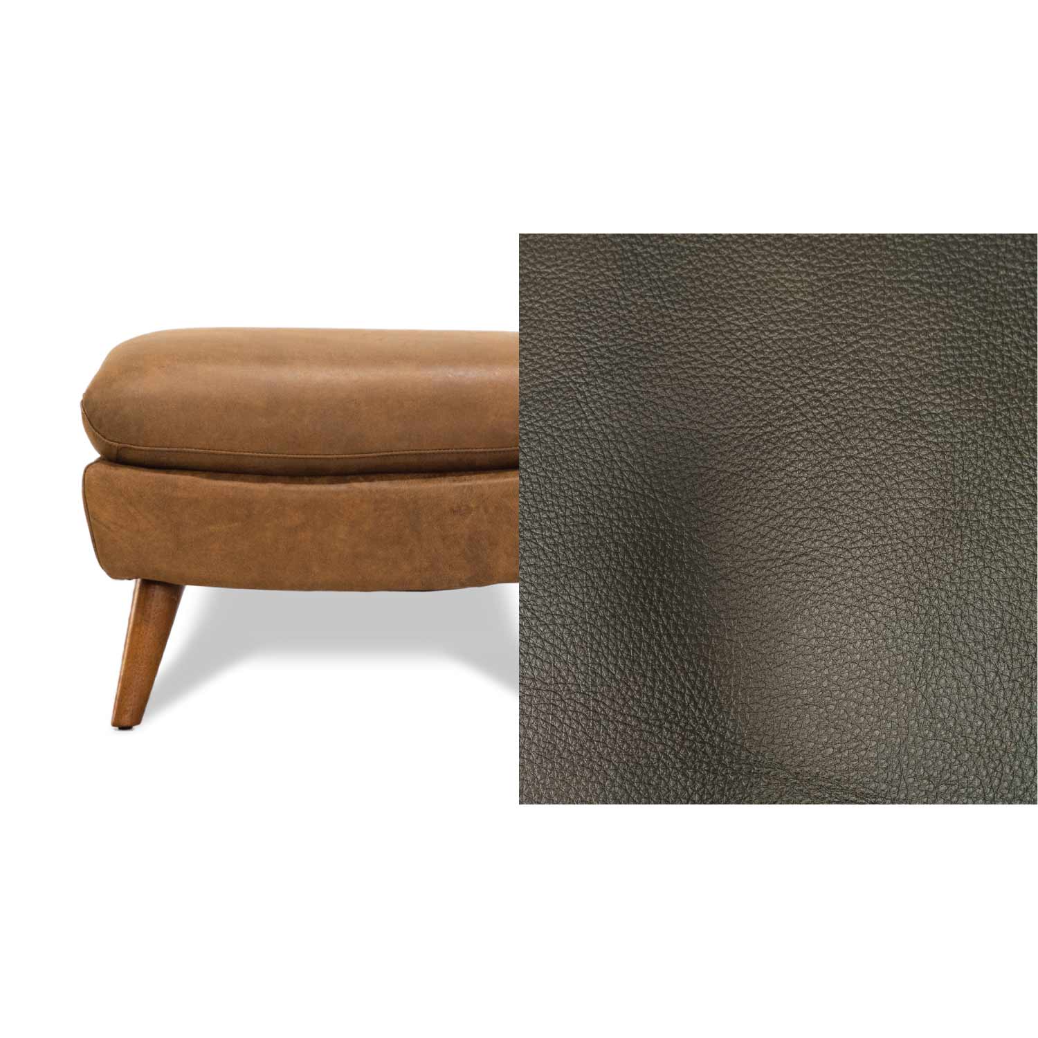 Lunar Leather Ottoman