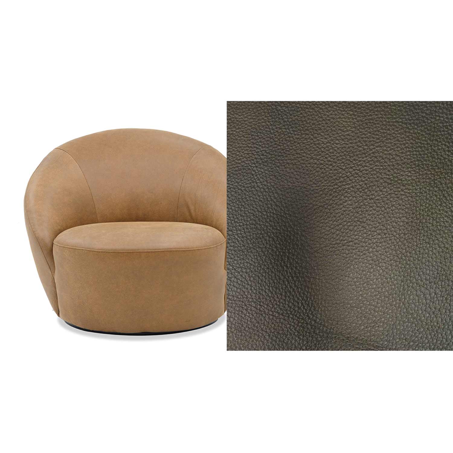 Daisy Leather Swivel Chair