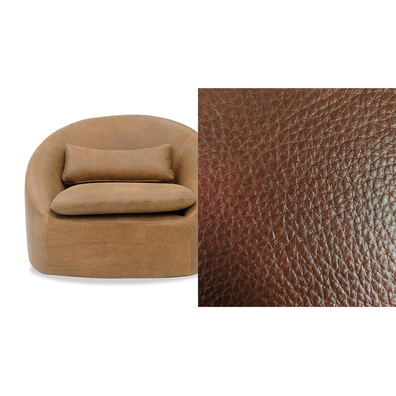 Ella Leather Swivel Chair