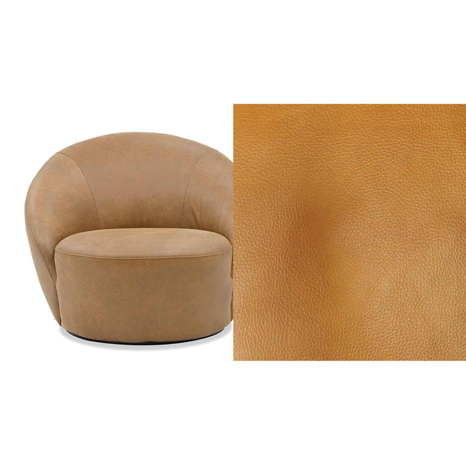 Daisy Leather Swivel Chair