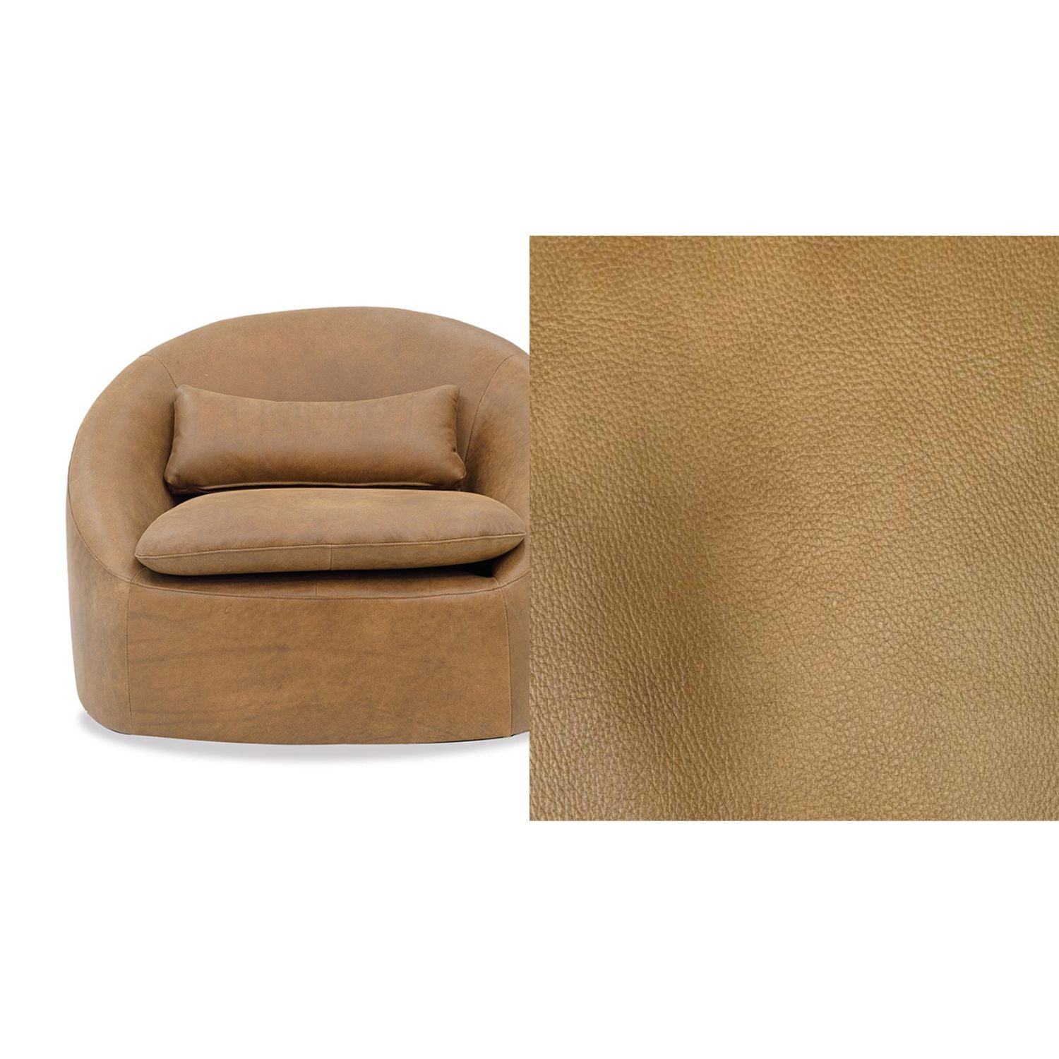 Ella Leather Swivel Chair