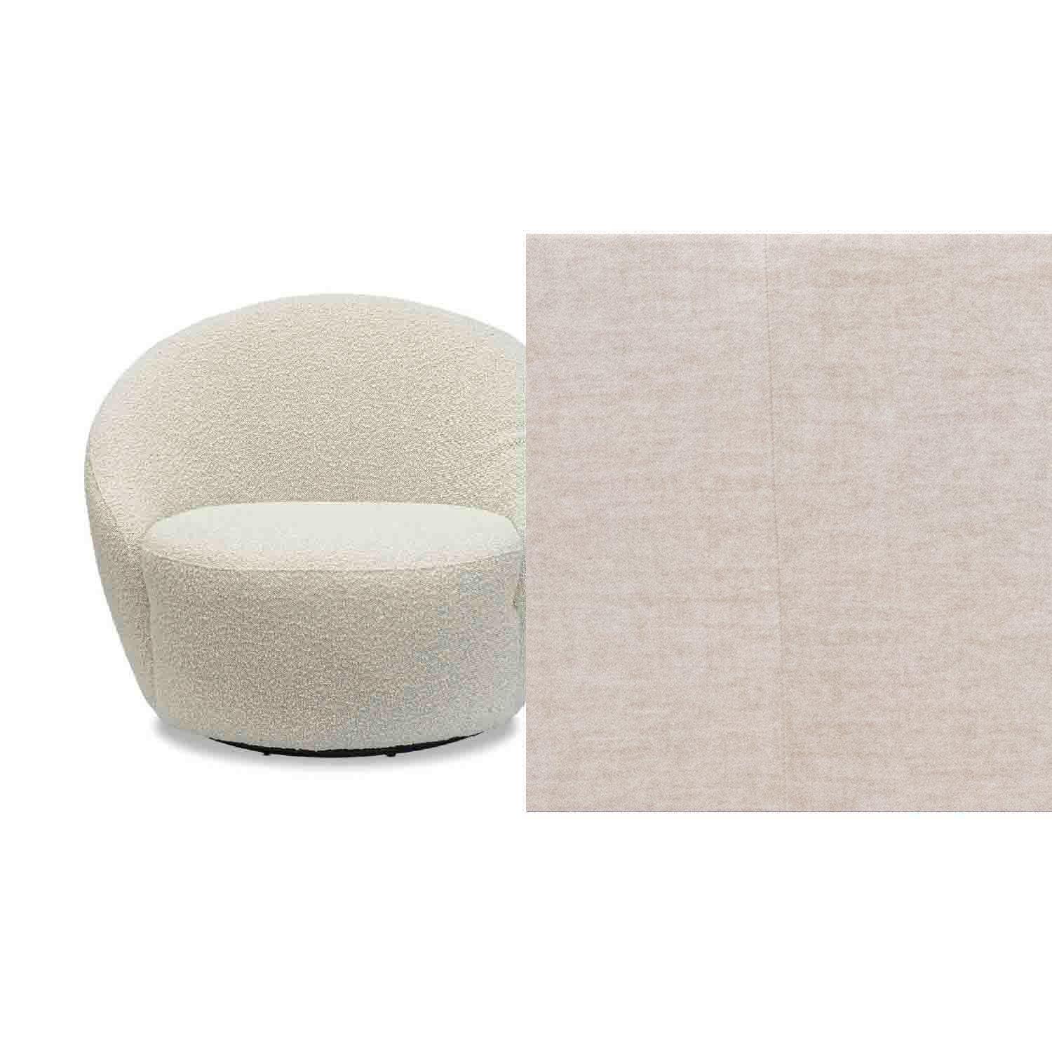 Daisy Fabric Swivel Chair