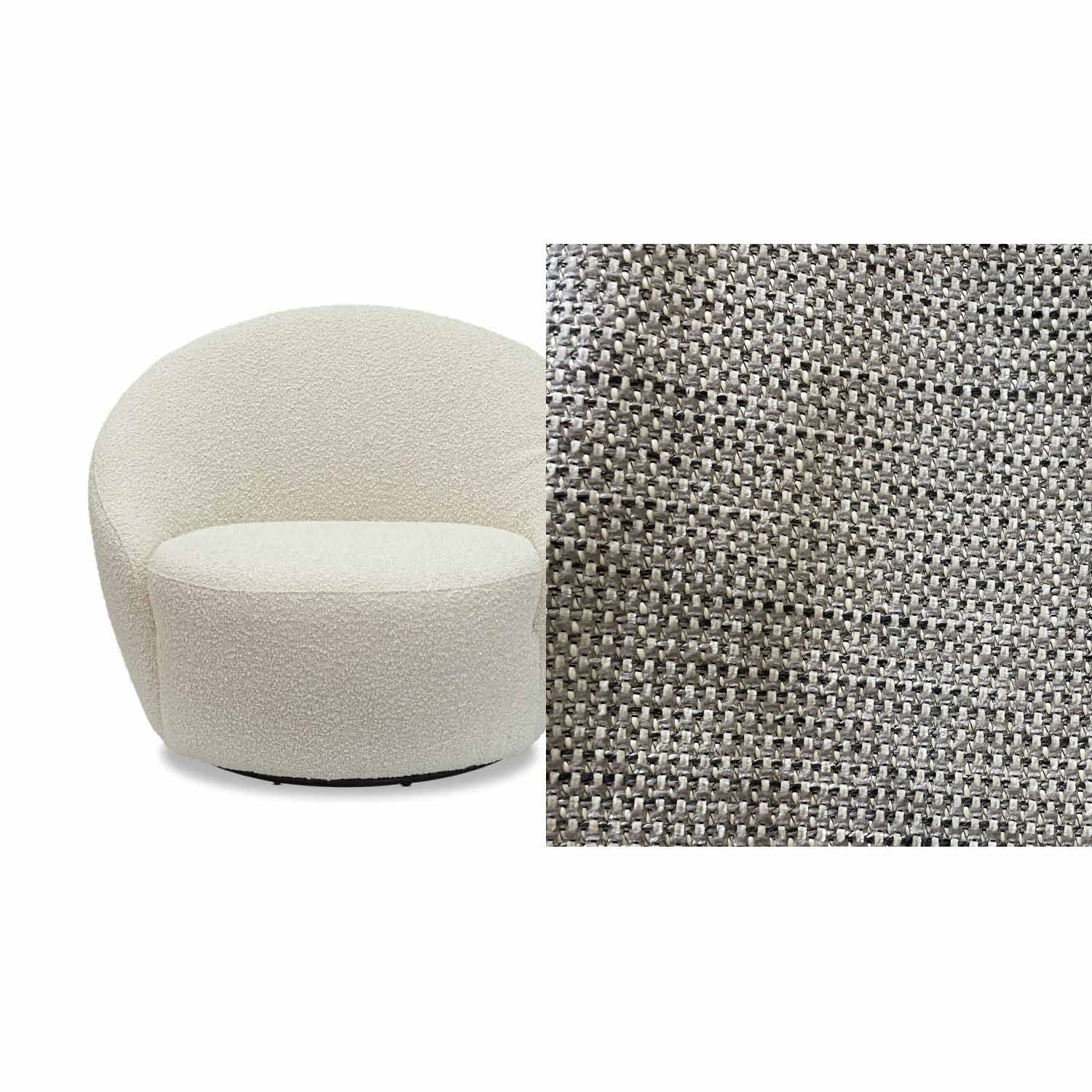 Daisy Fabric Swivel Chair