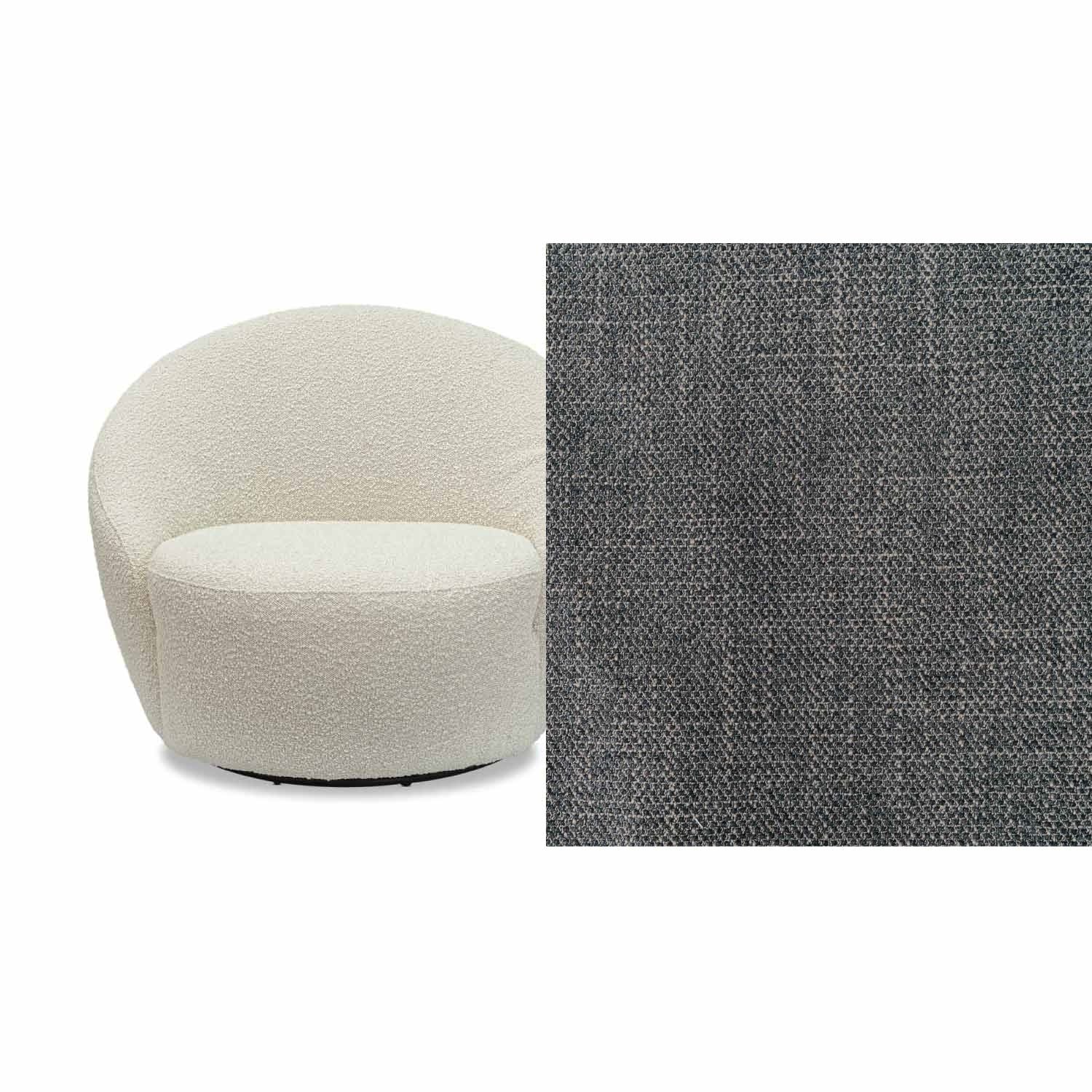 Daisy Fabric Swivel Chair