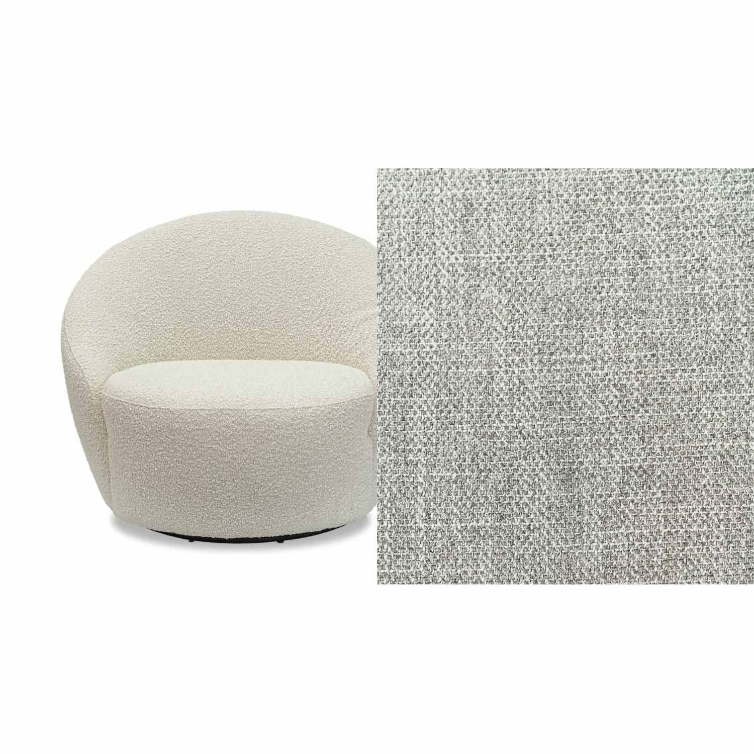 Daisy Fabric Swivel Chair