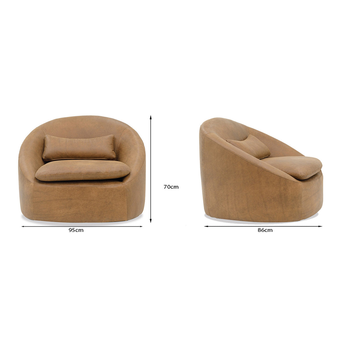 Ella Leather Swivel Chair - Chair from Secret Sofa - Just $1299.00! Shop now at Secret Sofa